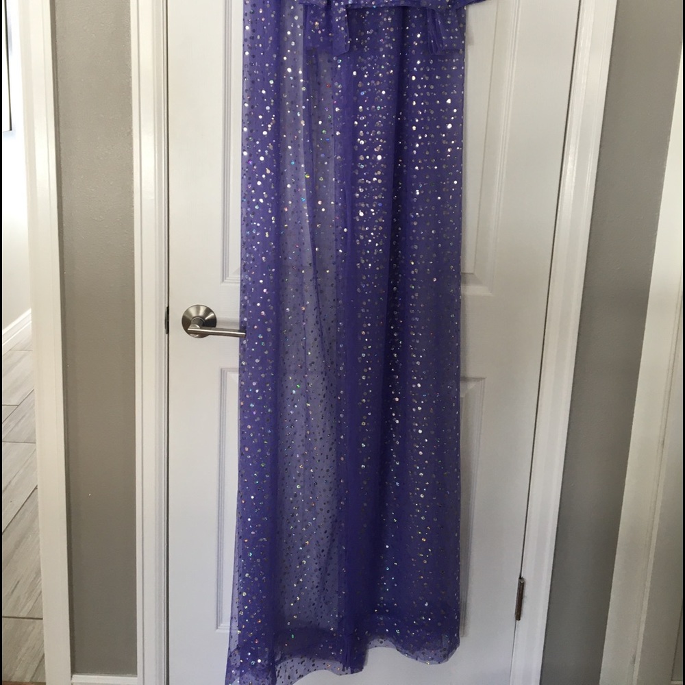 Purple Sparkle Tab Top Sheers (set of 2)